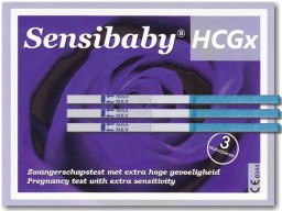 Sensibaby prueba de embarazo en paquete de tres unidades