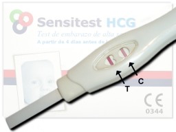 Dos lneas en el test de embarazo. Ests embarazada.